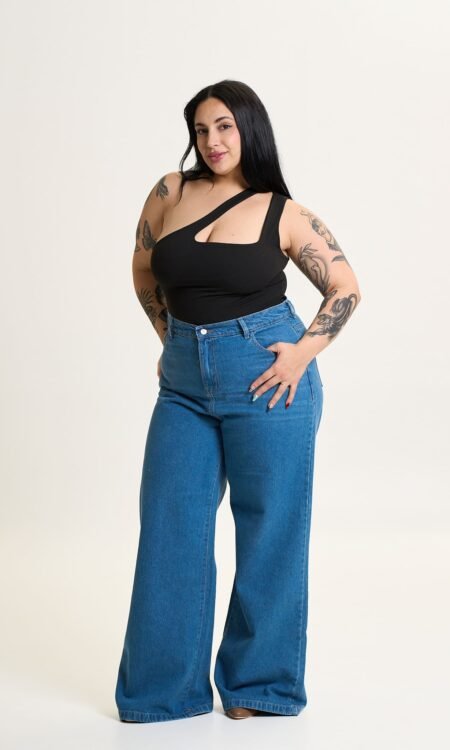 Wide leg rígido curvy tiro alto - Travis
