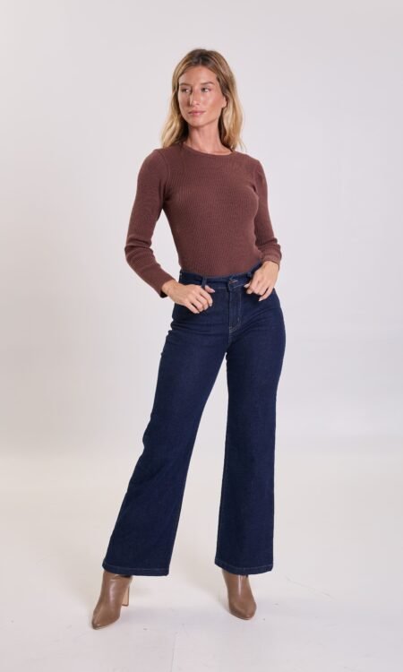 Wide leg tiro alto semi elastizado - Andinoconfort