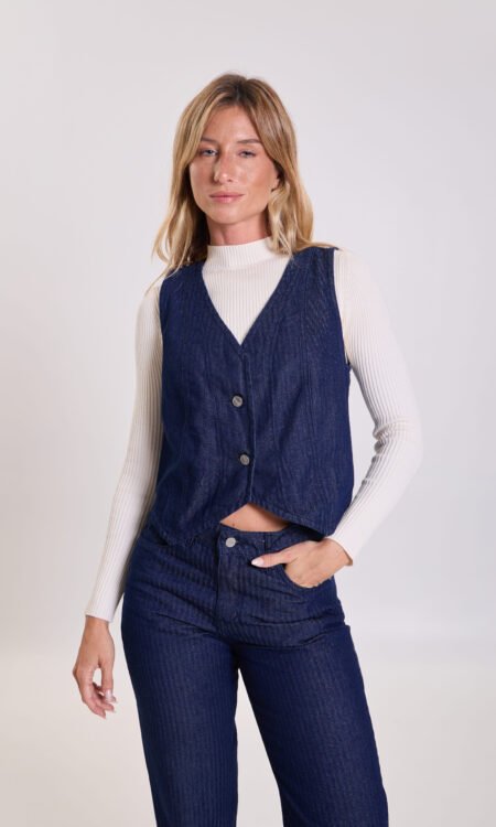 Chaleco tiro sastrero de jeans tela espigada - Columbia