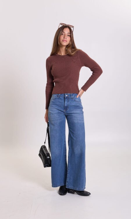 Wide leg rigido tiro alto stong - Maipu