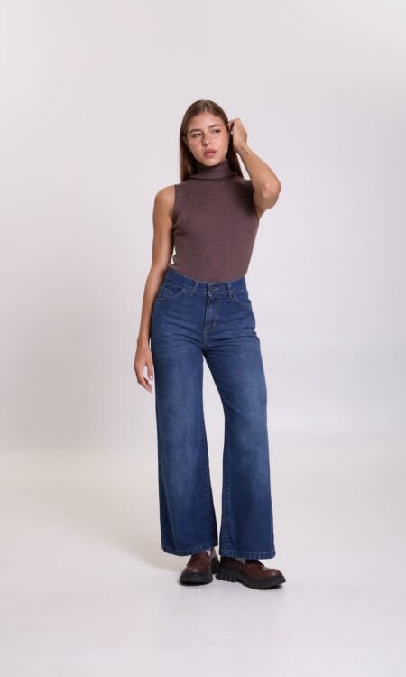 Wide leg rígido tiro alto - Saira