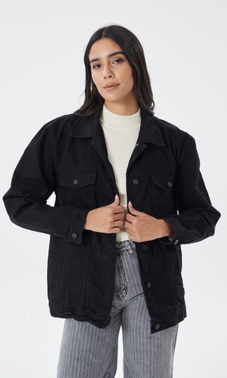 Campera negra oversize clásica - Upsala