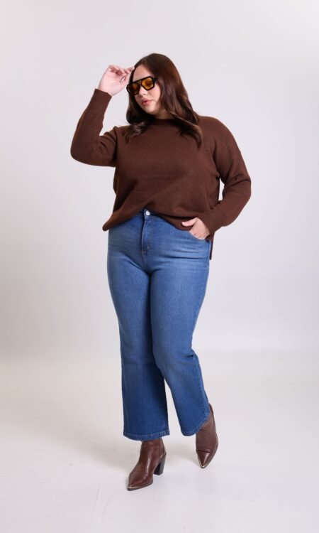 Recto curvy confort clásico color azulino - Meisa