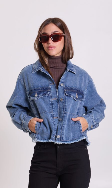 Campera oversized boxy color azulino - Stella