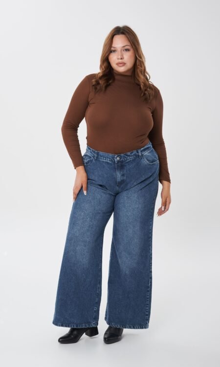 Wide leg curvy rigido azul - Lavalle