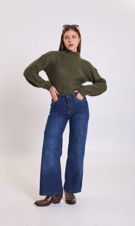 Wide leg rígido tiro alto - Saira