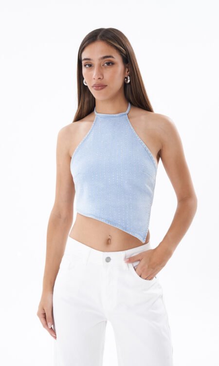 Top rigido con strass - Rubi